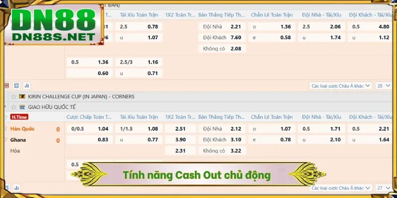 Tính năng Cash Out chủ động